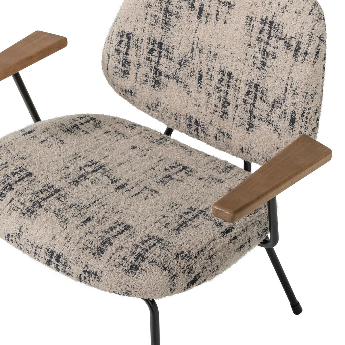 Sessel Aure Beige B: 69cm - Beige/Schwarz, Design, Holz/Textil (69/69/64cm) - Livetastic
