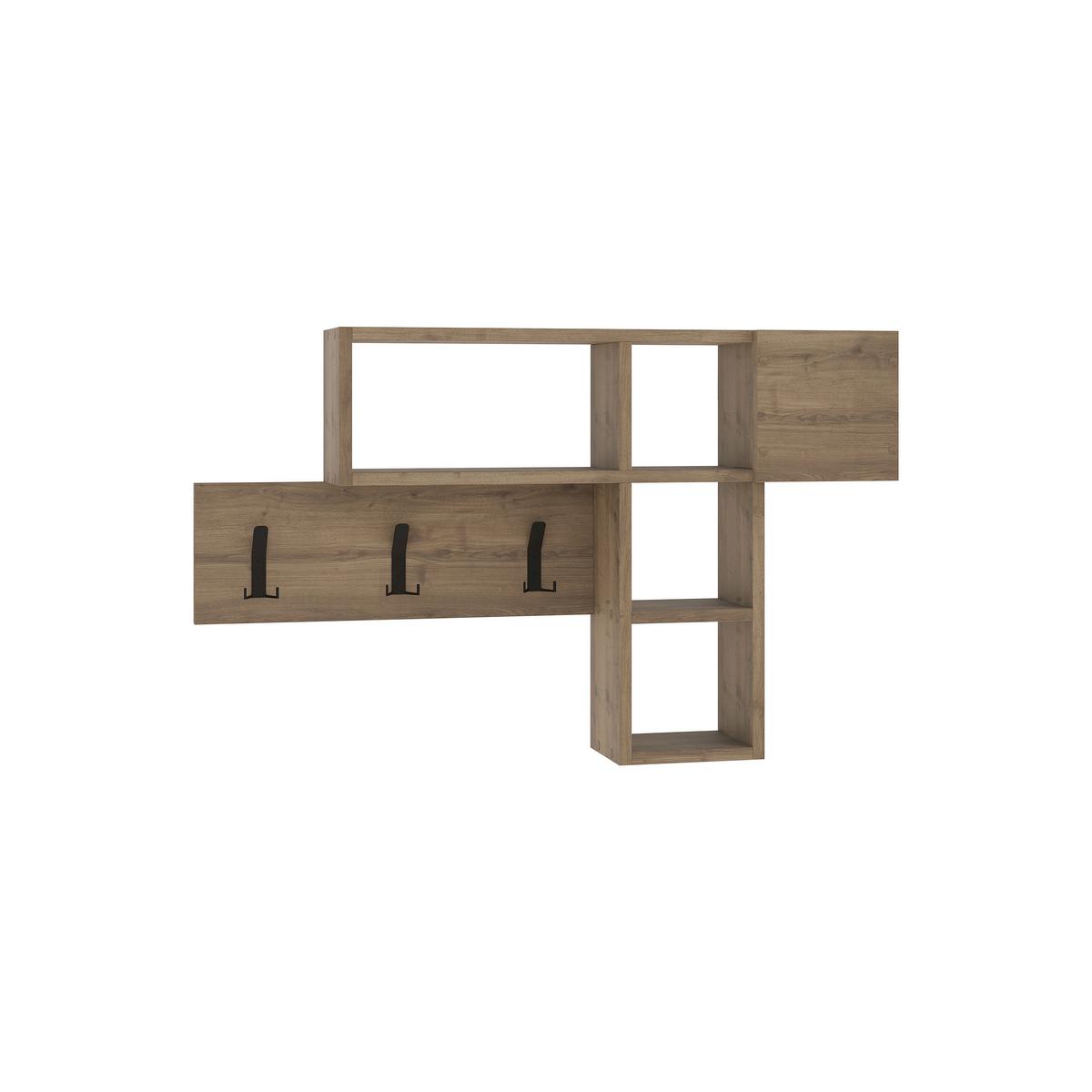 Wandgarderobe Game Hanger Eiche Dunkel B: 99,5 - Eiche dunkel, Design, Holzwerkstoff (99.5/61/15cm) - Livetastic