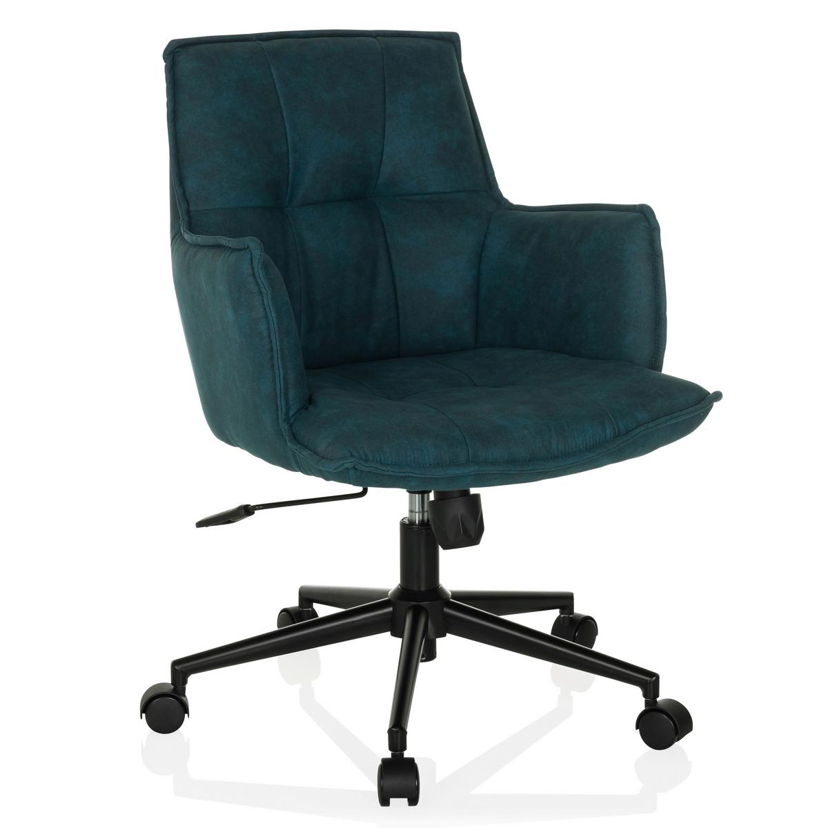 Drehstuhl Solao Life Dunkelblau B: 54 cm - Schwarz/Dunkelblau, MODERN, Kunststoff/Textil (54/85/70cm) - MID.YOU