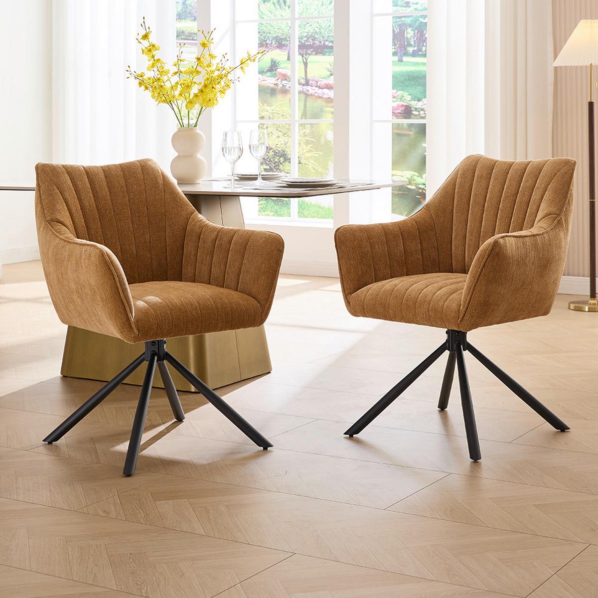 STOLIČKA S PODRÚČKAMI TRIENT - čierna/horčicovožltá, Modern, kov/textil (63/88/62cm) - Premium Living