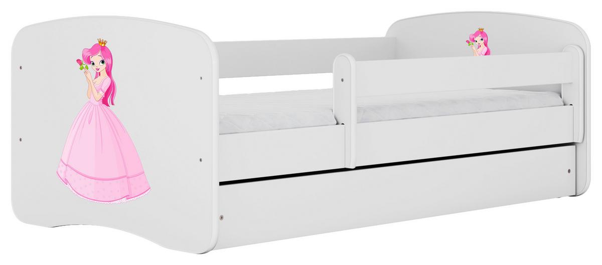 Kinder-/Juniorbett Babydreams inkl. Matratze 80x160 - Birkefarben/Weiß, MODERN, Holz/Holzwerkstoff (80/160cm) - MID.YOU