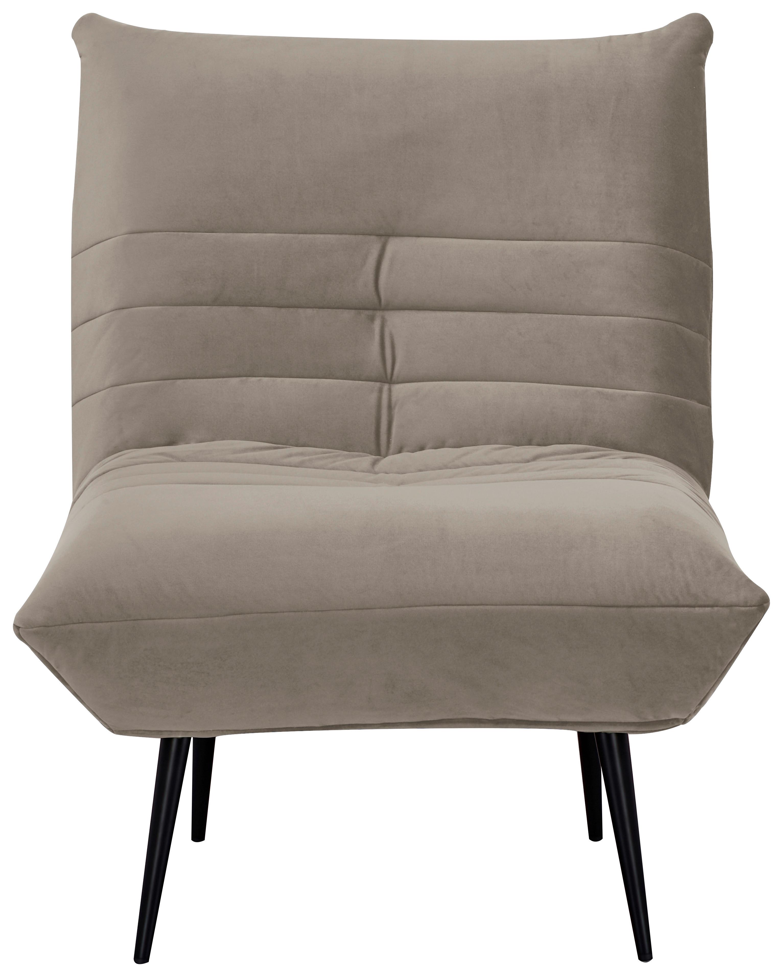 Sessel Jarvis - Taupe/Schwarz, MODERN, Textil (75/92/87cm) - MID.YOU