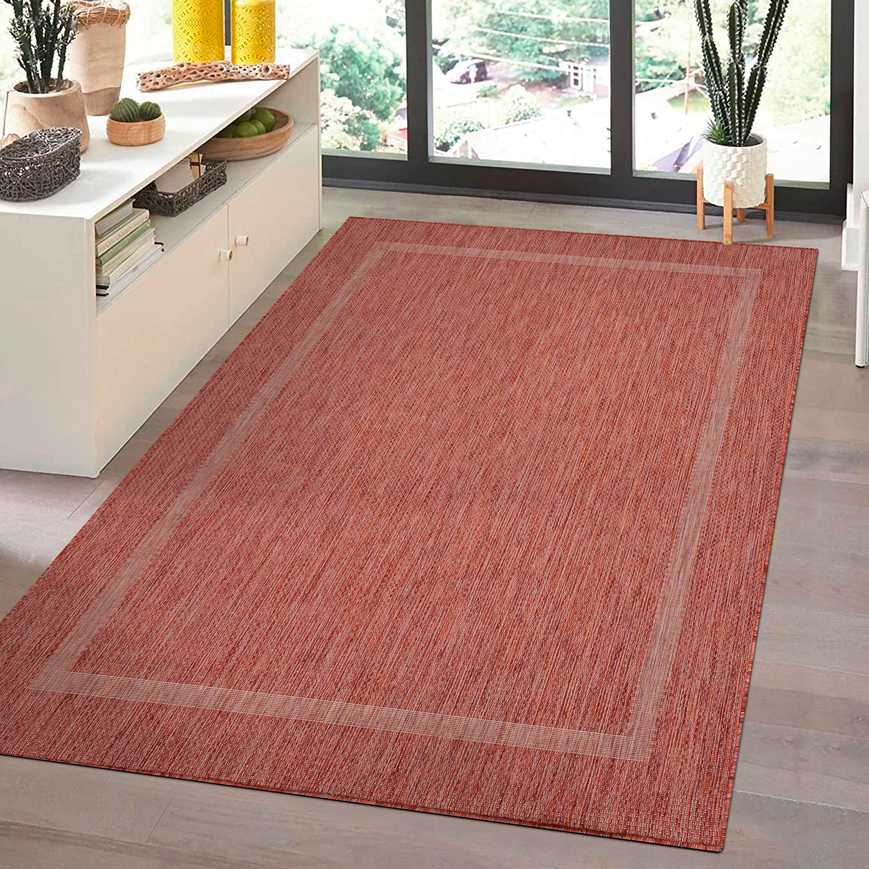 Flachwebteppich Relax - Rot, Basics, Textil (120/170cm) - Novel