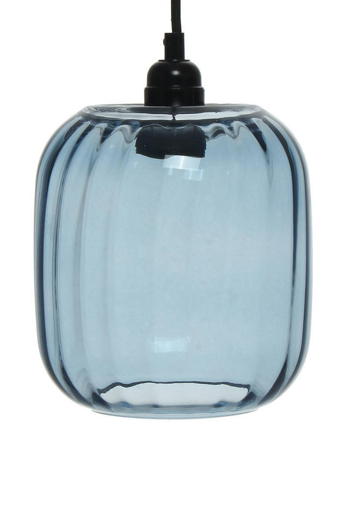 Hängeleuchte Gloria H: 27,5 Cm 1-Flammig - Blau, Trend, Glas (18/27,5/18cm) - Kayoom