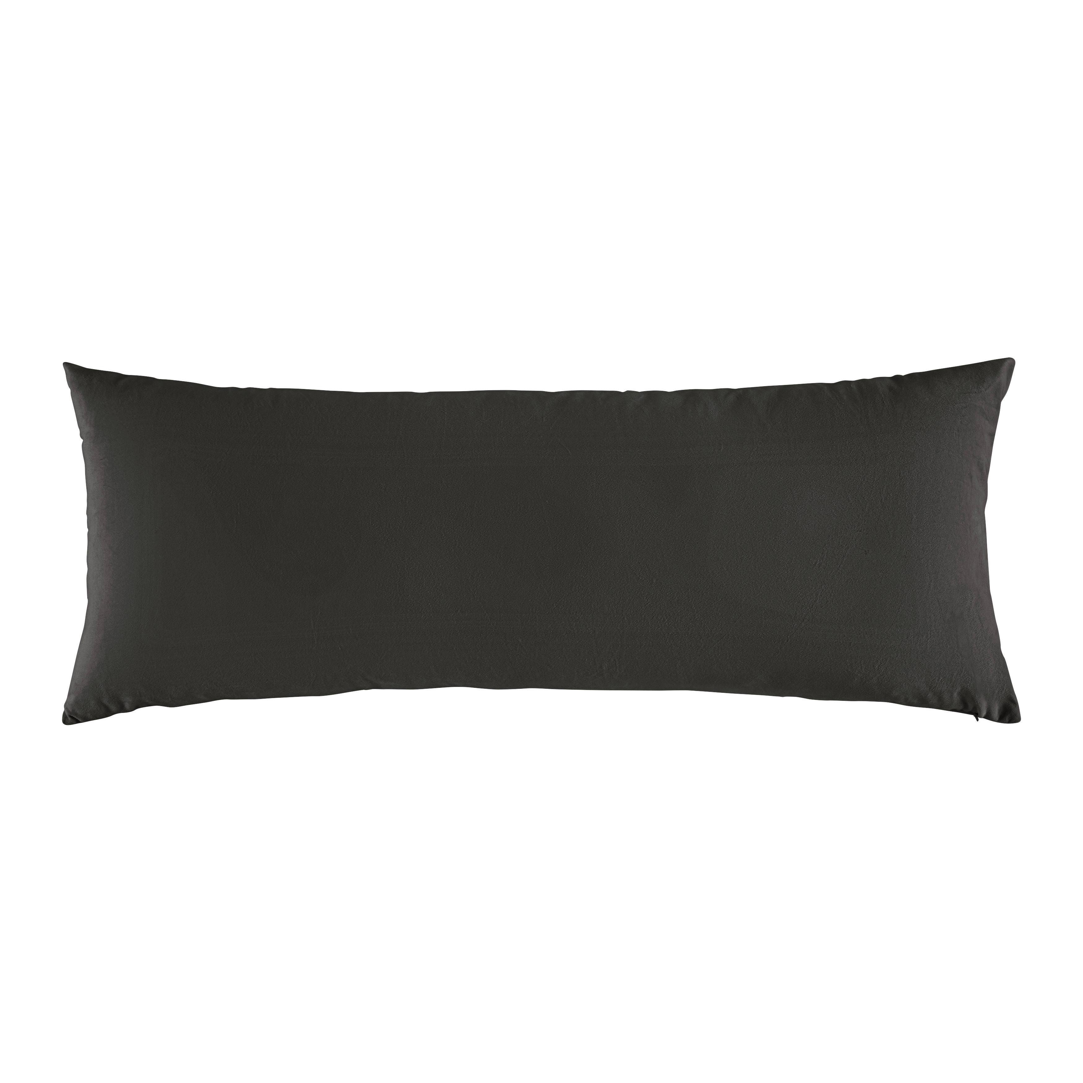 DEKORAČNÝ VANKÚŠ LEON - čierna, textil (35/90cm) - Mömax
