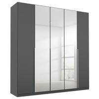 Drehtürenschrank Mit Spiegel B: 226 Cm Alabama, Grau - Silberfarben/Grau, MODERN, Holzwerkstoff (226/229/54cm) - Rauch Möbel