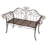 Gartenbank Selene - Rostfarben, MODERN, Metall (143/92,5/51cm)