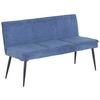 Sitzbank Cory - Blau/Schwarz, MODERN, Textil/Metall (140/83/62cm) - MID.YOU