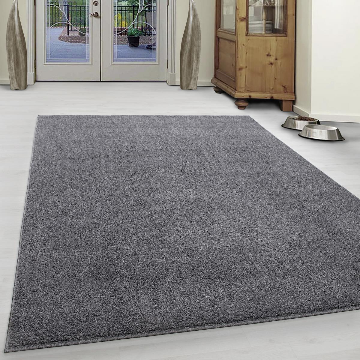Hochflor Teppich Hellgrau Ata 240x340 Cm - Hellgrau, Design, Textil (240/340cm) - Novel