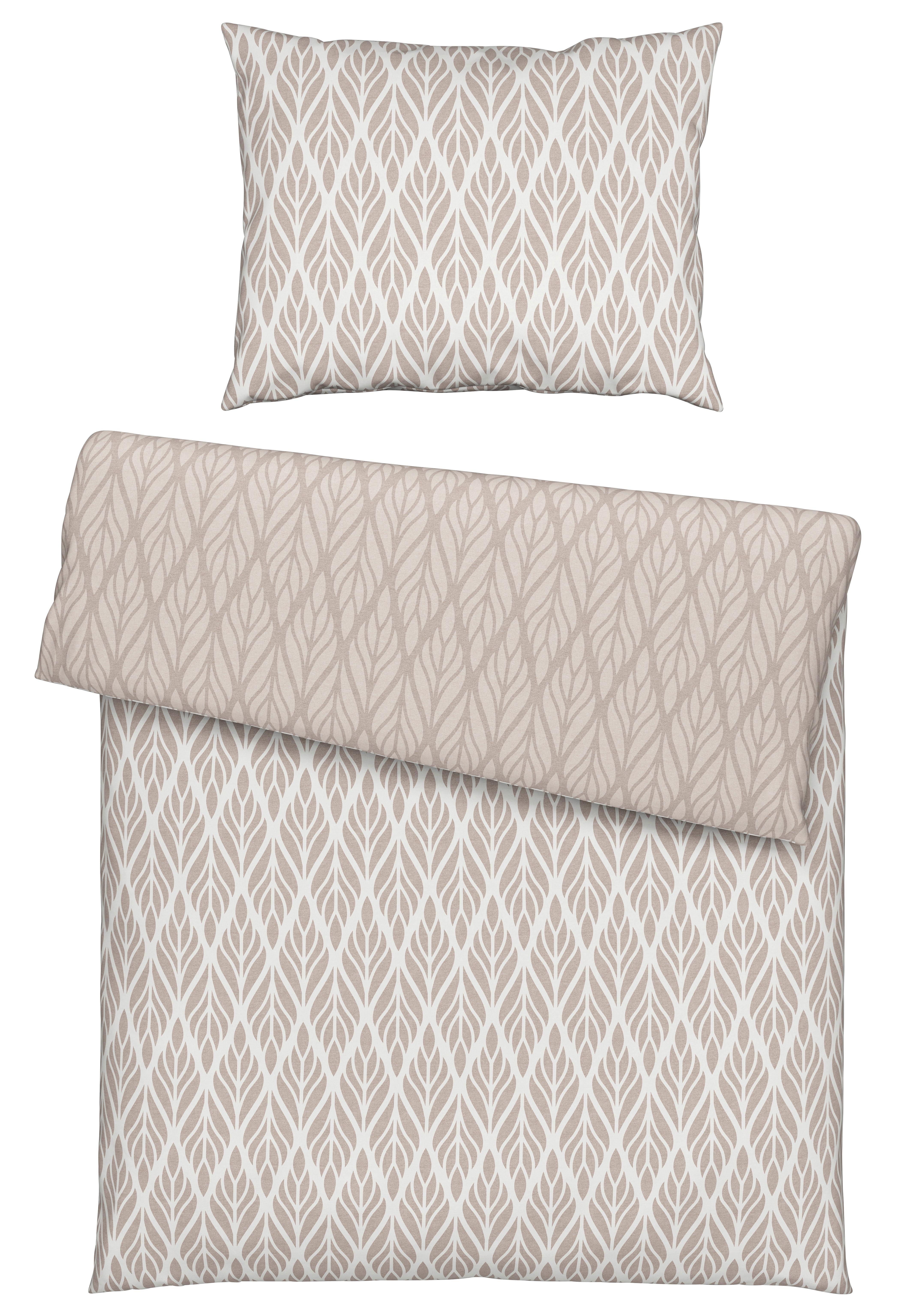 Bettwäsche Olina - Beige, KONVENTIONELL, Textil (140/200cm) - Ondega