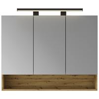Spiegelschrank Fino, Kaschmir B: 90 cm - Eiche Artisan, KONVENTIONELL, Glas/Holzwerkstoff (90/70/20cm)