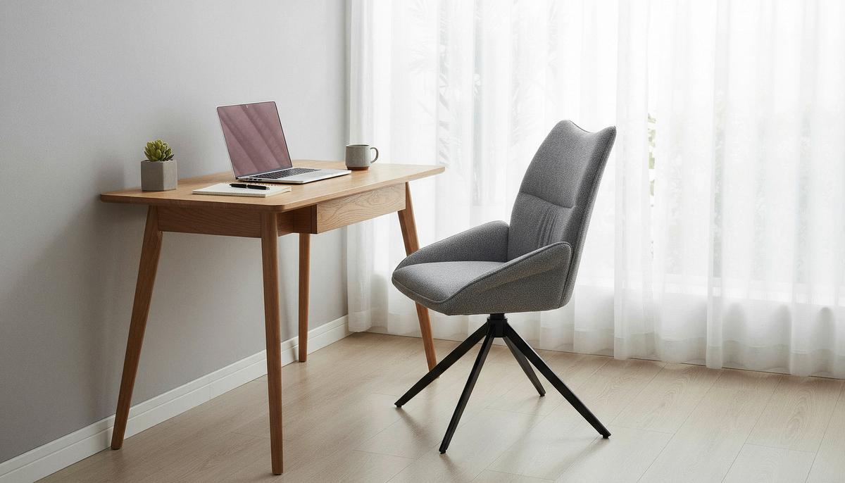 Armlehnstuhl Elina Leinenoptik Hellgrau B: 51 Cm - Hellgrau/Schwarz, Trend, Textil/Metall (51/90/62cm)