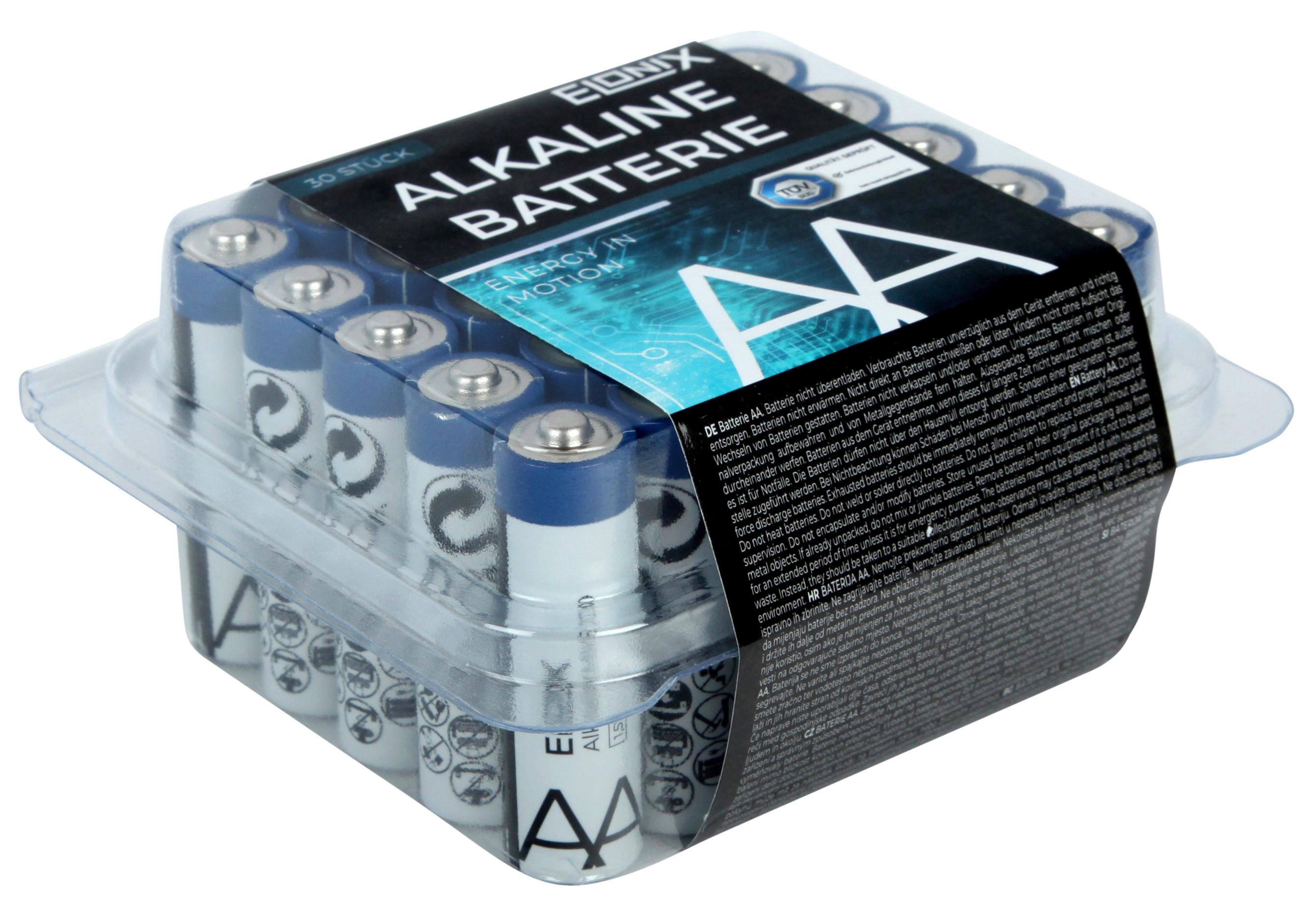 Elem Elonix Alkáli Elem Aa 30 - kék/szürke, Basics (10,8/5/9,5cm) - Elonix
