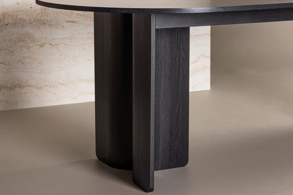 ESSTISCH Tyresö, Schwarz L: 220 cm - Schwarz, MODERN, Holz (220/100/75cm) - Livetastic