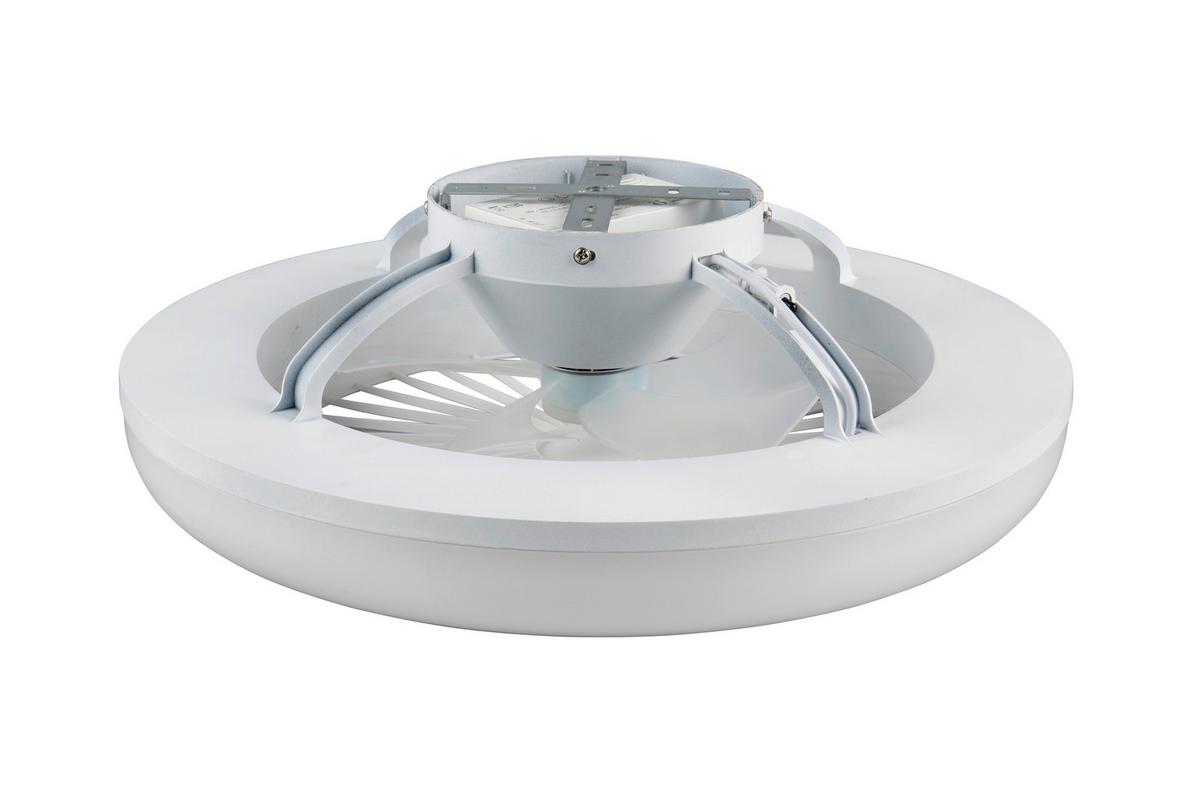 Deckenventilator Weiß Transparent D: 45 cm - Transparent/Weiß, Basics, Kunststoff (45,0/14,0cm)