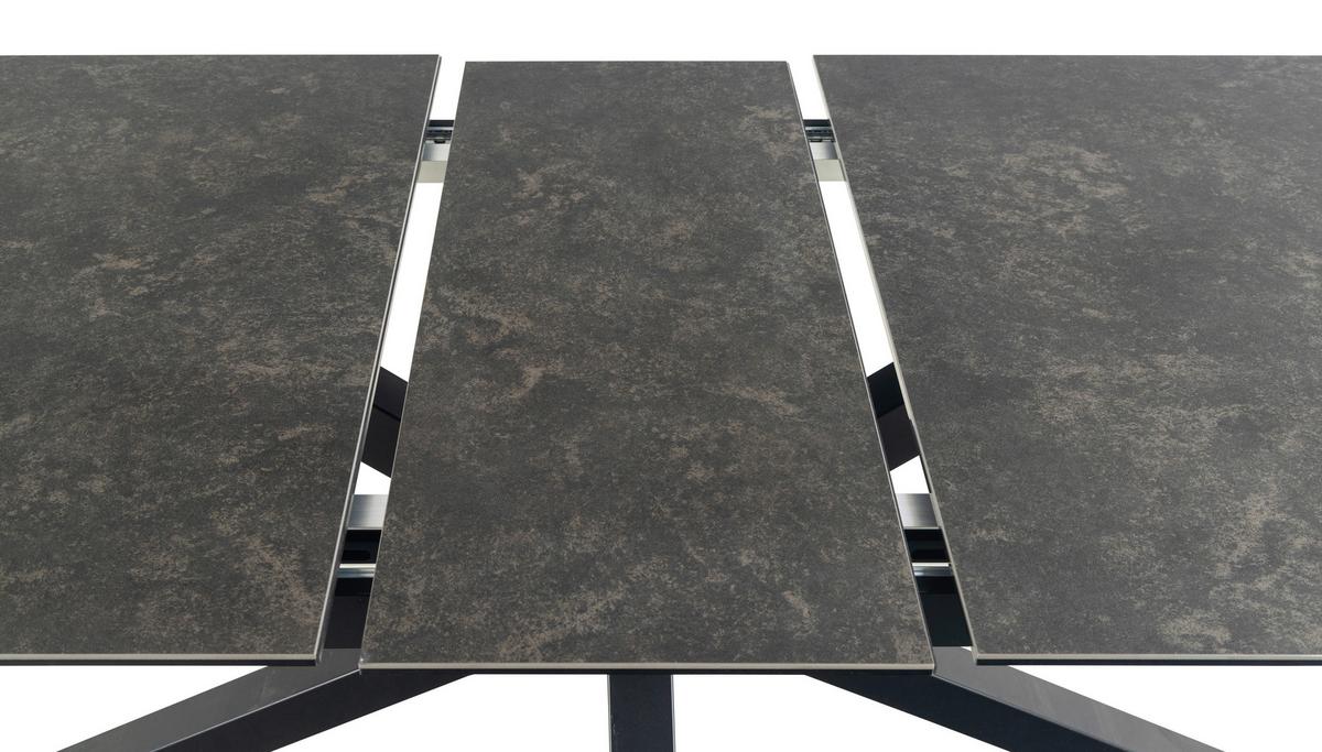 Esstisch Ausziehbar Heaven 200-240x100x75,5 Cm Schwarz - Schwarz, Design, Keramik/Metall (200-240/100/75,5cm) - MID.YOU