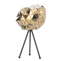 Tischleuchte Andromeda Goldfarben L: 25 Cm 22w - Goldfarben/Schwarz, Design, Kunststoff/Metall (25/25/40cm)