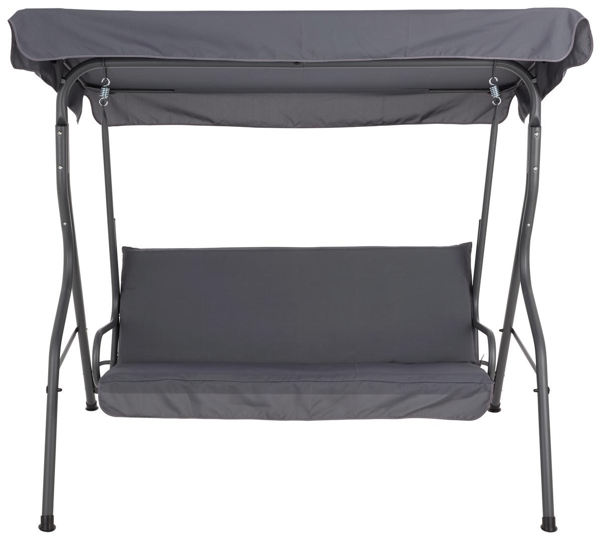 HOLLYWOODSKÁ HOUPAČKA MALAGA - antracitová, Moderní, kov/textil (170/152/110cm) - Mömax
