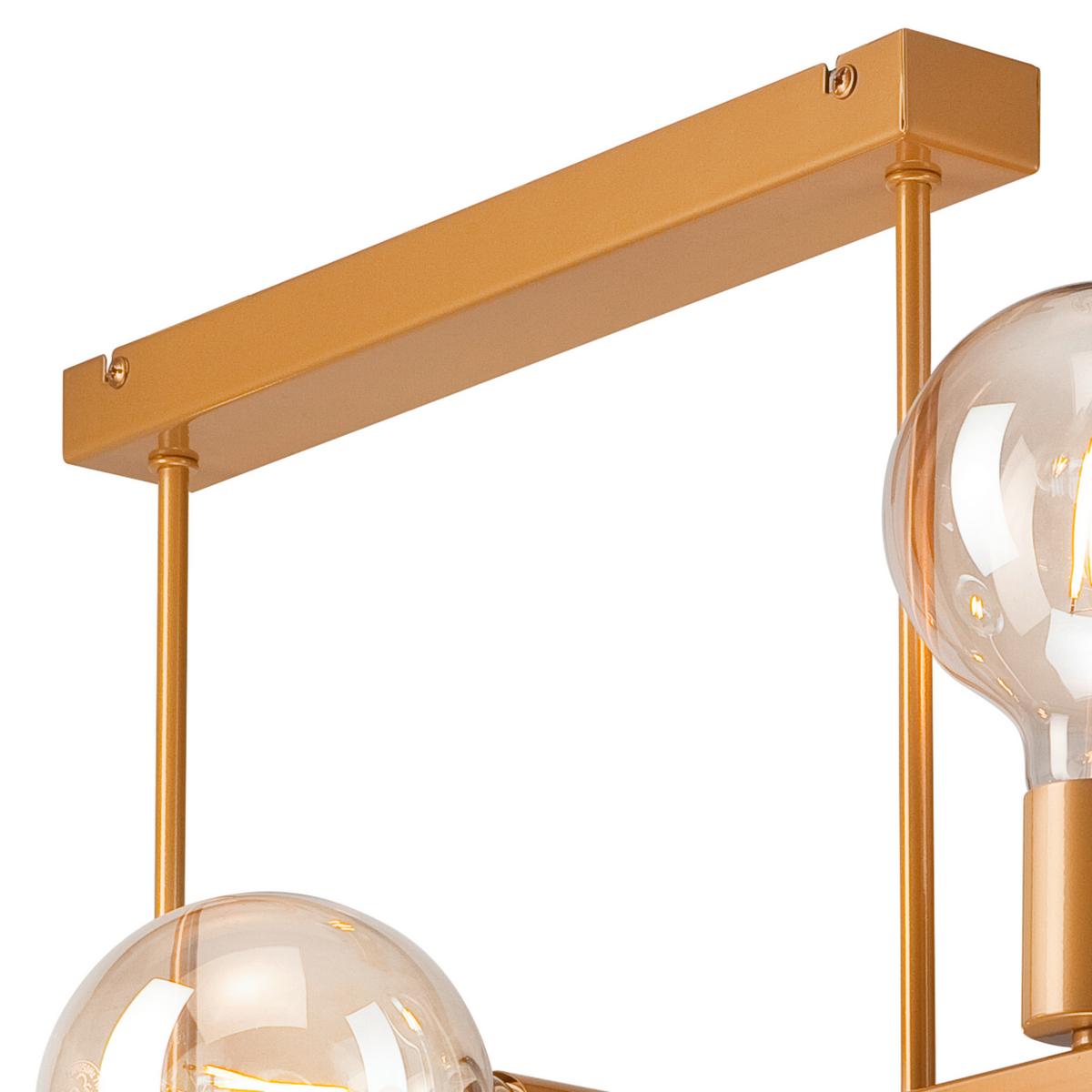 Deckenleuchte Astrid Goldfarben B: 39 cm - Goldfarben, Basics, Glas/Metall (90/39/73cm)