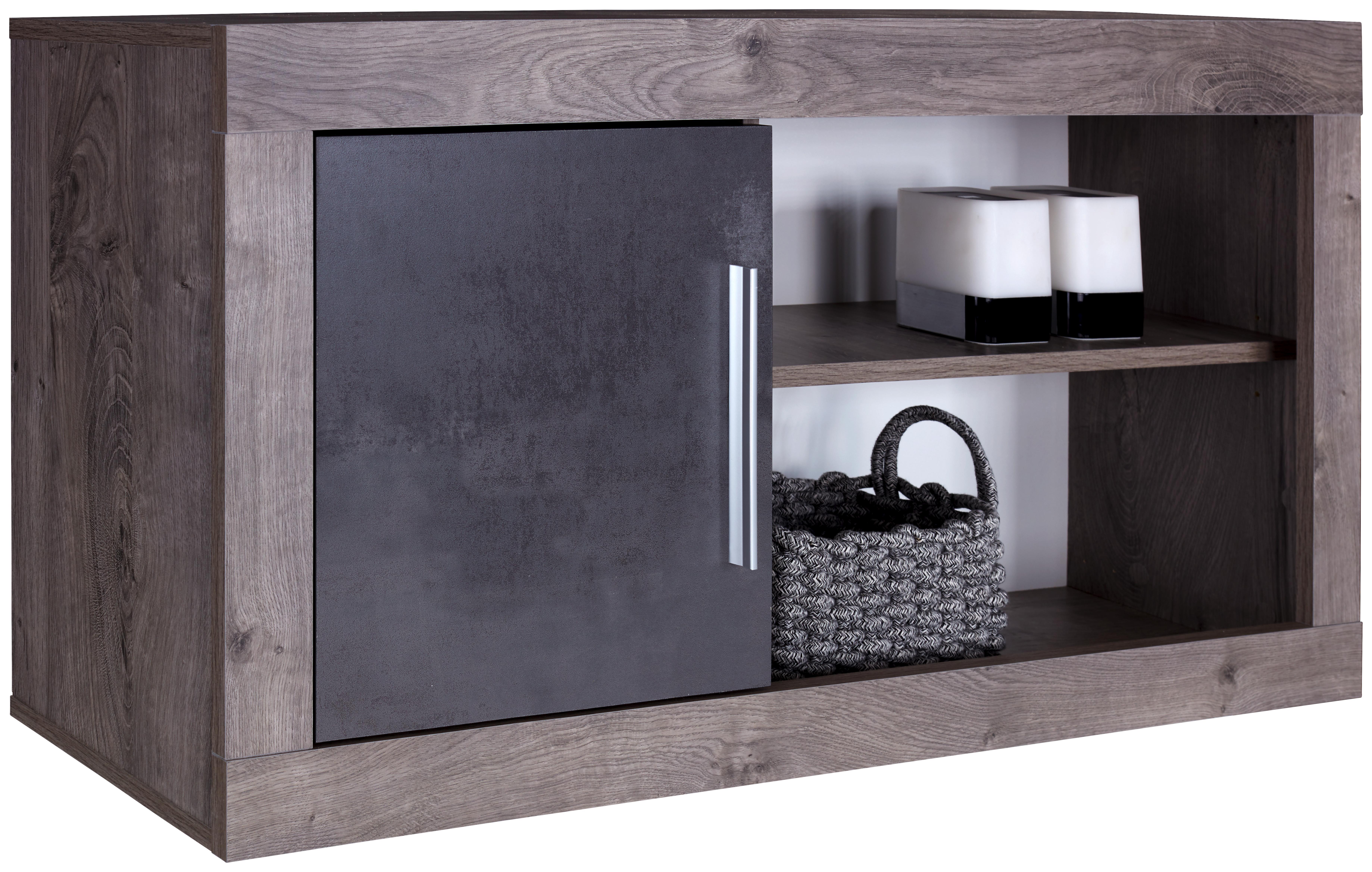 Hängeelement Frame - Eichefarben/Weiß, KONVENTIONELL, Holzwerkstoff (122/55/30cm)