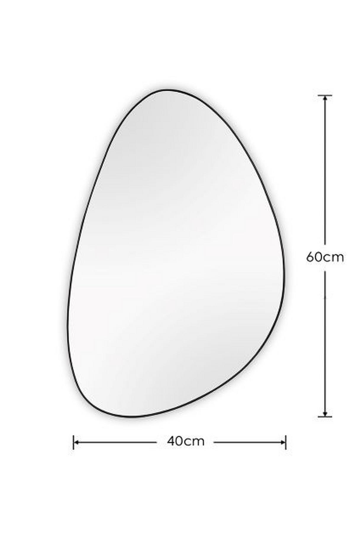 NÁSTENNÉ ZRKADLO IDA - čierna, Modern, kov/sklo (40/60cm) - Mömax