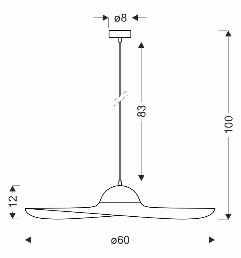 Pendelleuchte 31-38272 Deco - Schwarz, Design, Metall (60/60cm)
