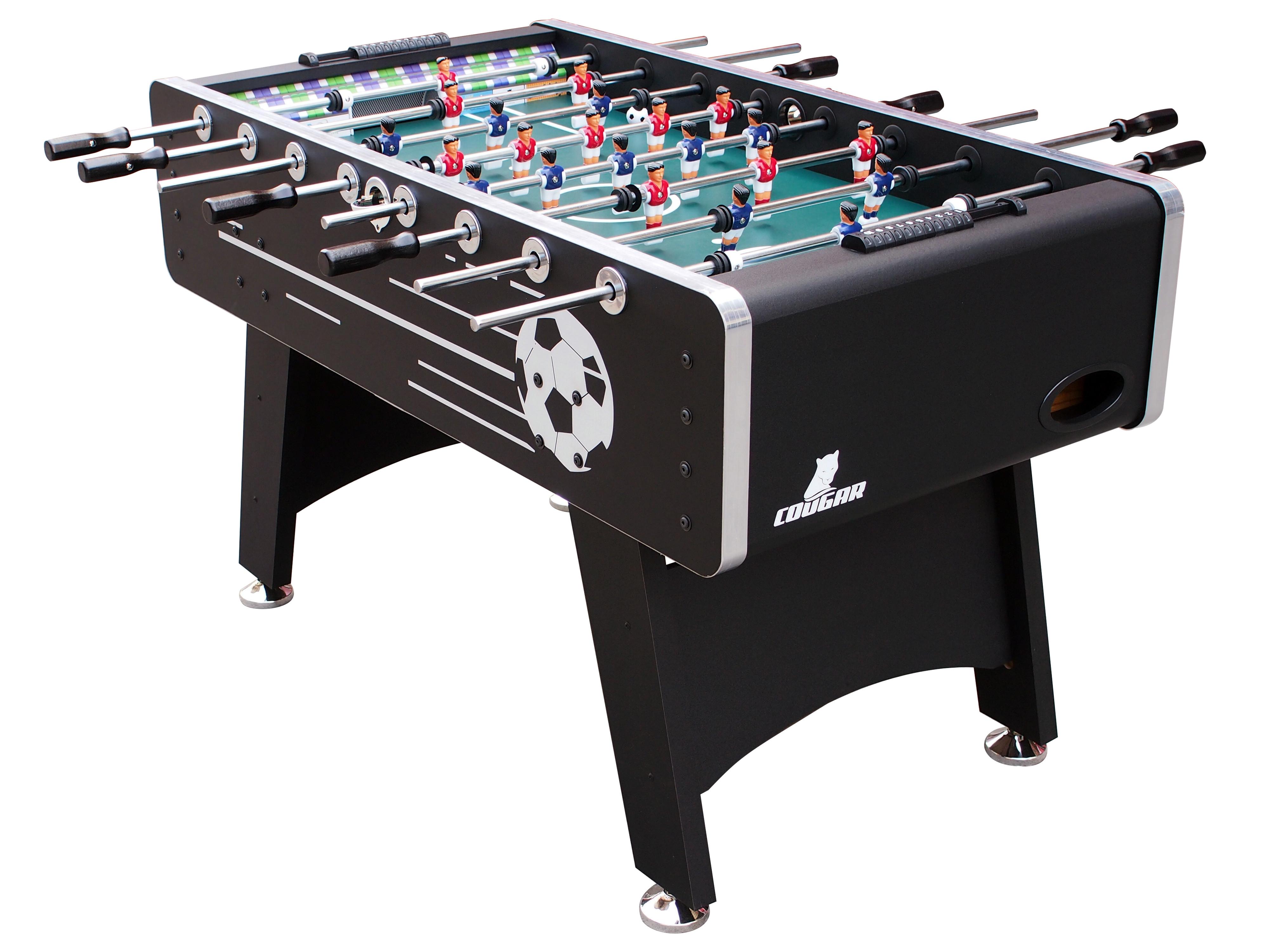 Tischfußball Arena Holz Schwarz + 4 Bälle, Torzähler - Schwarz, Basics, Holz (75/88/141cm) - Ambia Garden