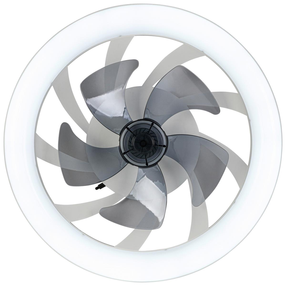 STROPNÍ VENTILÁTOR VIRTI - šedá/bílá, Moderní, plast (50/12cm) - Mömax