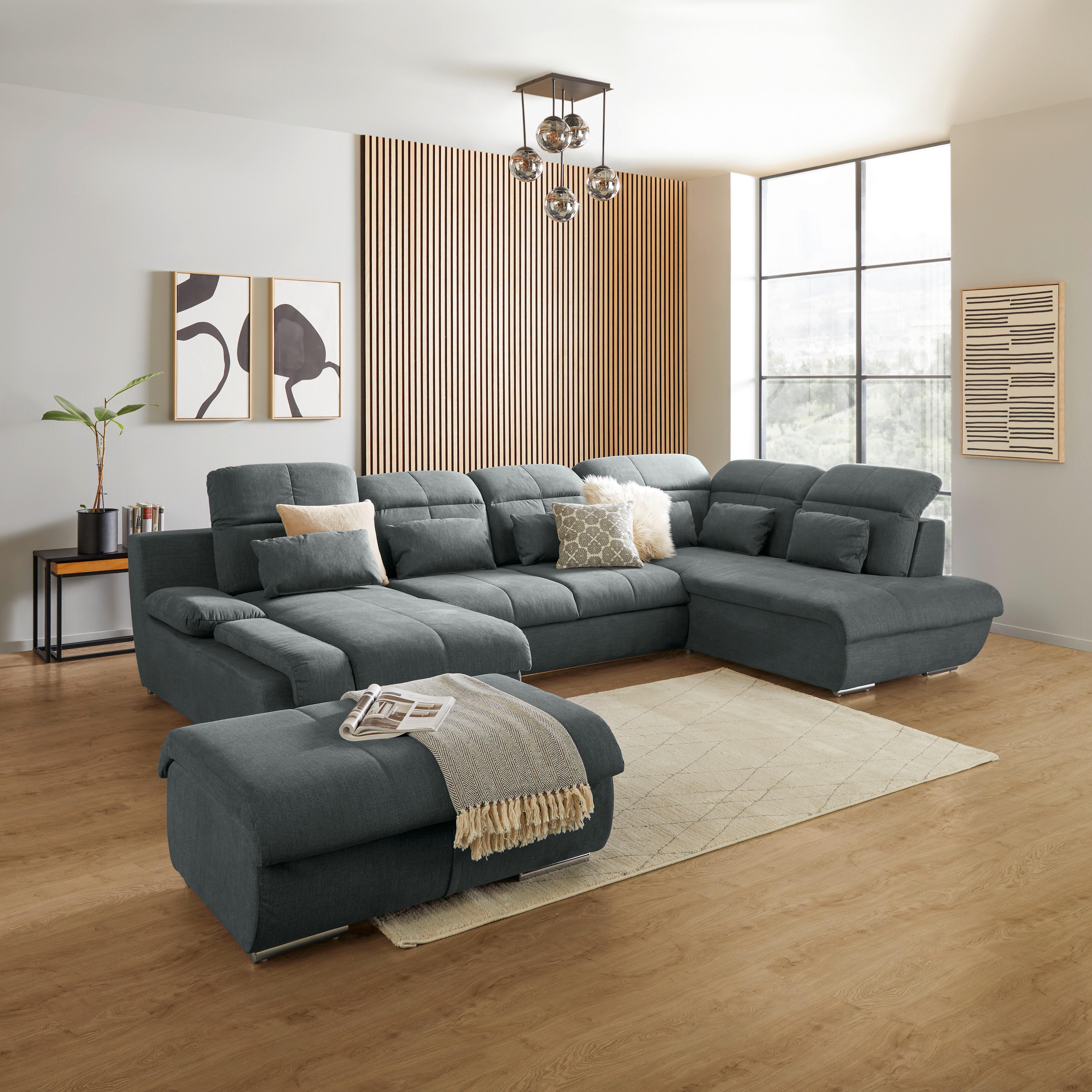 Hocker Multi - Chromfarben/Grau, MODERN, Textil (100/43/80cm) - Luca Bessoni