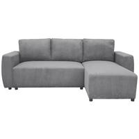 Eckschlafsofa mit Bettkasten Pharell, anthrazit, 230x155cm - Anthrazit/Schwarz, KONVENTIONELL, Holz/Holzwerkstoff (230/155cm)