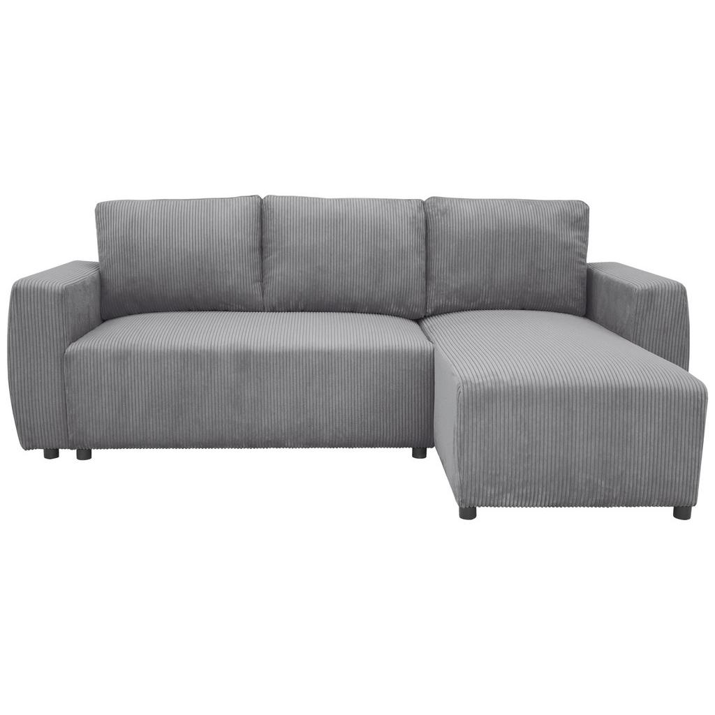 Eckschlafsofa mit Bettkasten Pharell, anthrazit, 230x155cm