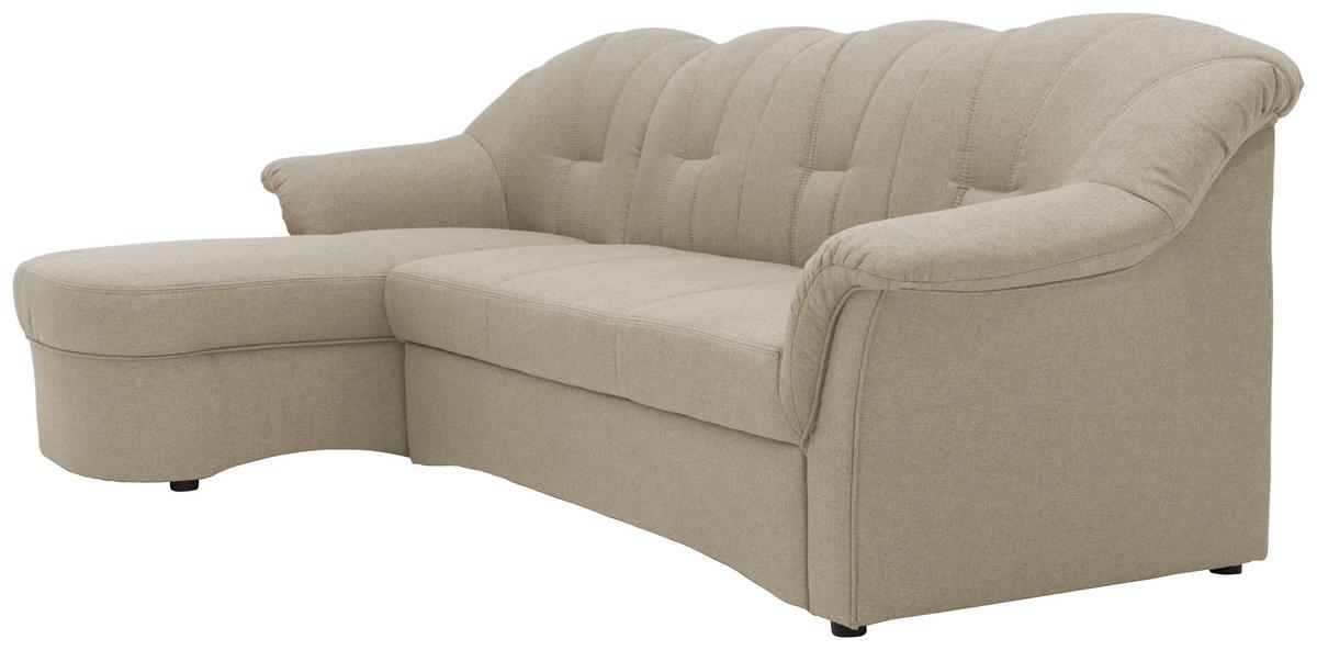 Ecksofa Papenburg Schlammfarben - Schlammfarben/Schwarz, KONVENTIONELL, Textil (142/233cm) - MID.YOU