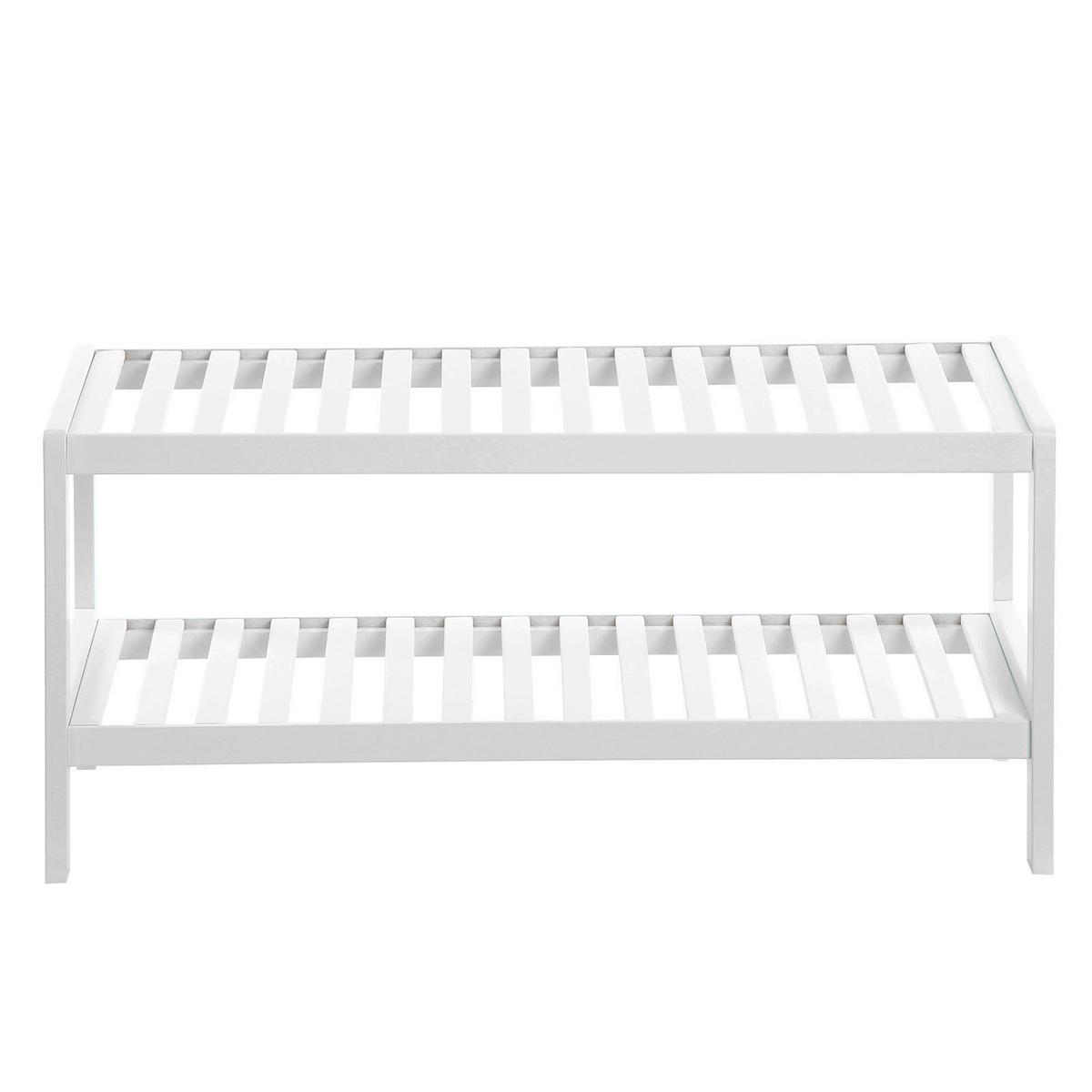 Regál na topánky bambus - biela, Trend, drevo (70/33/26cm) - Boxxx