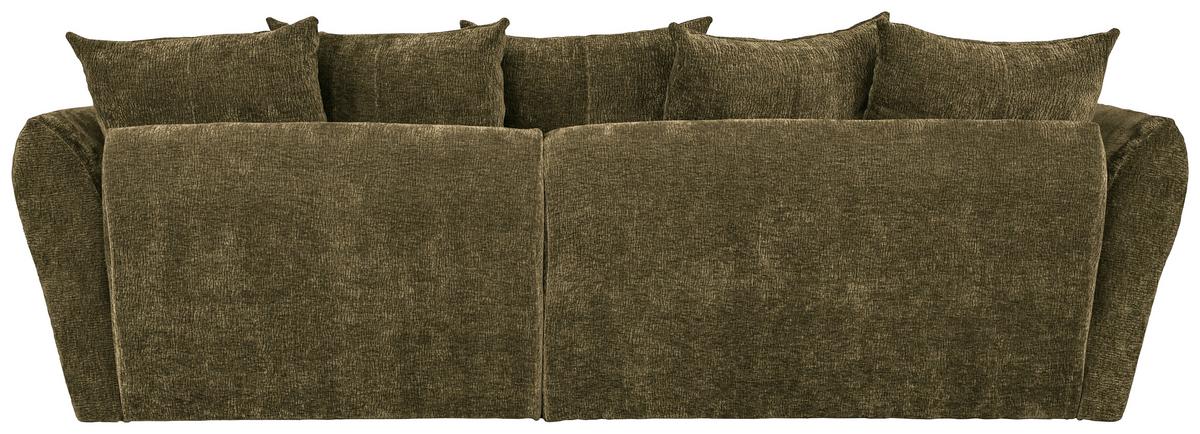Univerzálna sedačka CAMMELLIO, olivovozelená žen., 7 vankúšov - olivovozelená/čierna, Modern, textil (296/189cm) - Mömax