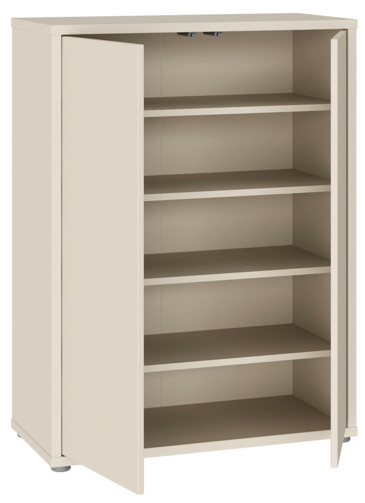 Botník Alice, barva kašmírová, š: 74,5 cm - šedá/pískové barvy, Moderní, kompozitní dřevo/plast (74,5/99,1/34,9cm)
