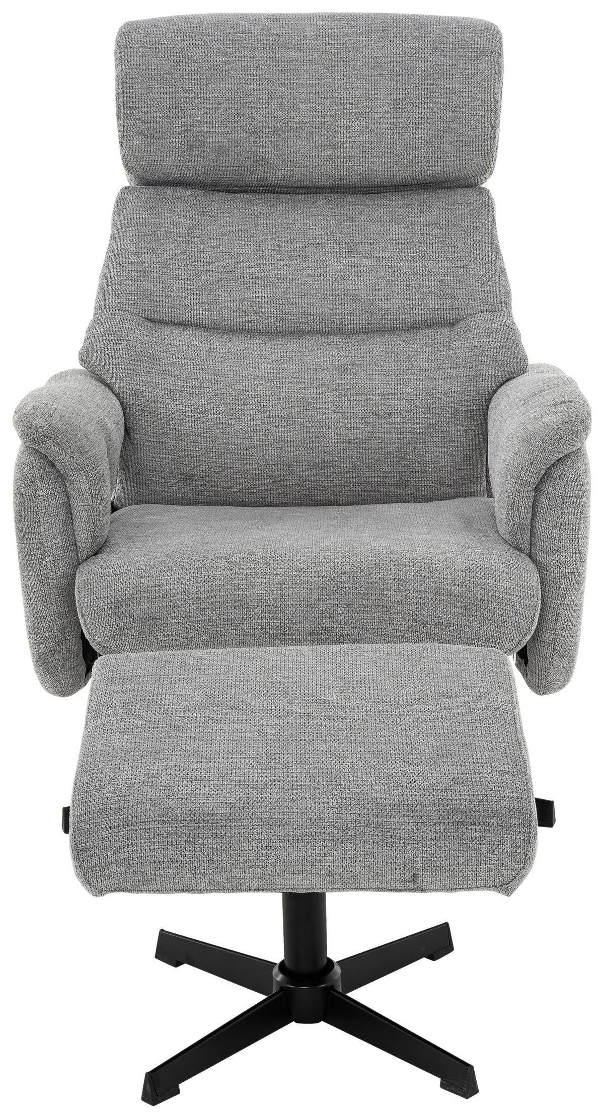 Relaxsessel Natalia Grau B: 73,5 Cm - Schwarz/Grau, Basics, Holz/Textil (73,5/110/88,5cm) - Livetastic