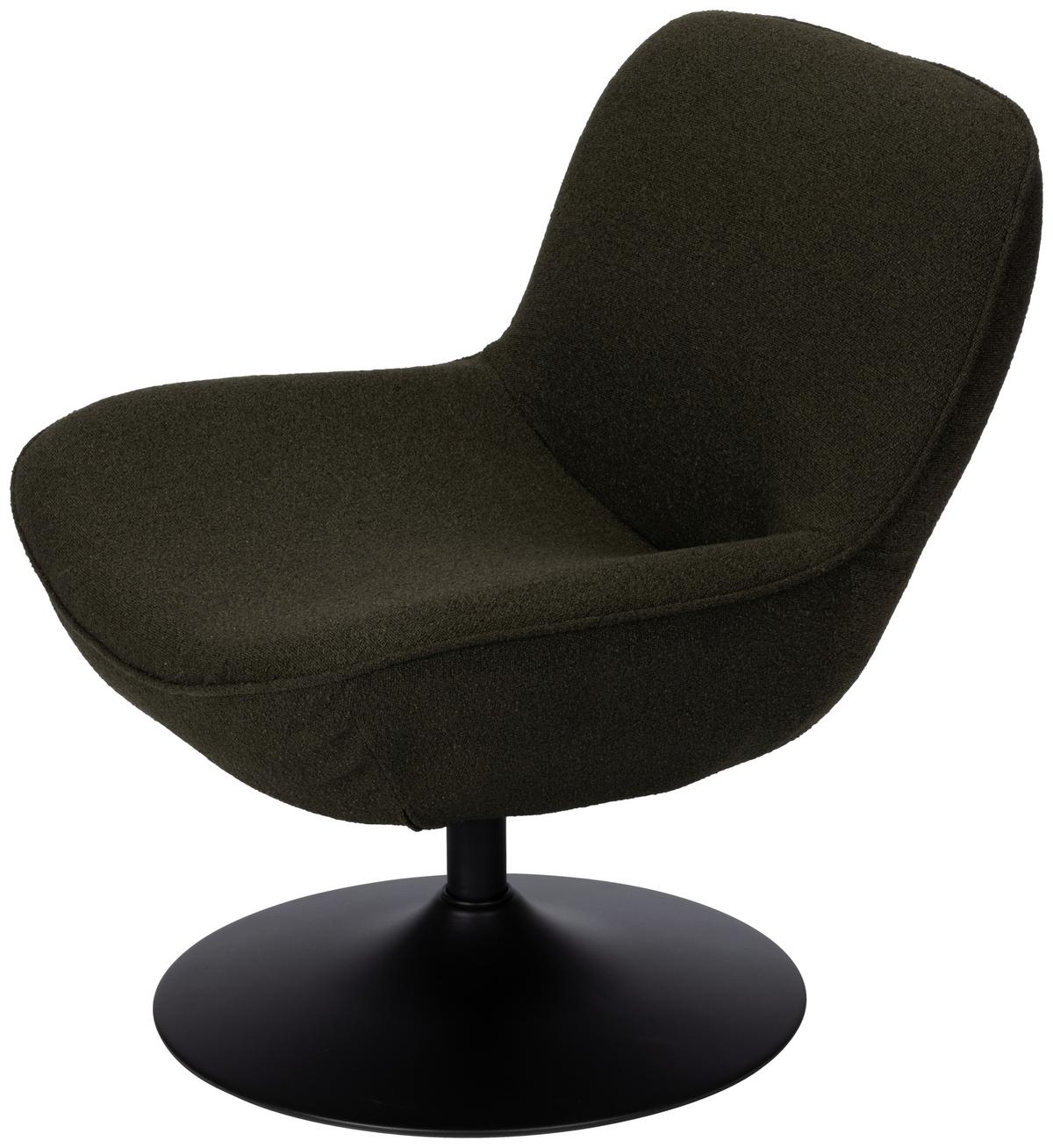 Relaxsessel Ramo Dunkelgrün B: 69 cm - Dunkelgrün/Schwarz, Basics, Textil/Metall (69/77/72cm) - Livetastic