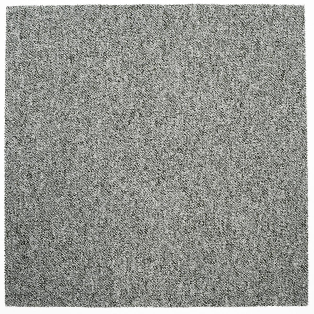Teppichfliese Grau Mustang 50x50 cm Florhöhe 3 mm - Grau, Basics, Textil (50/50cm)