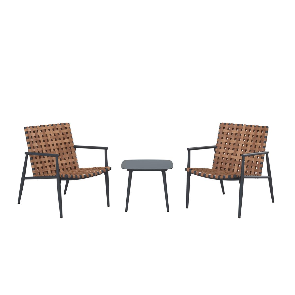 SADA NA BALKON BABSI - černá/tmavě šedá, Moderní, kov/plast (61,5cm) - Mömax