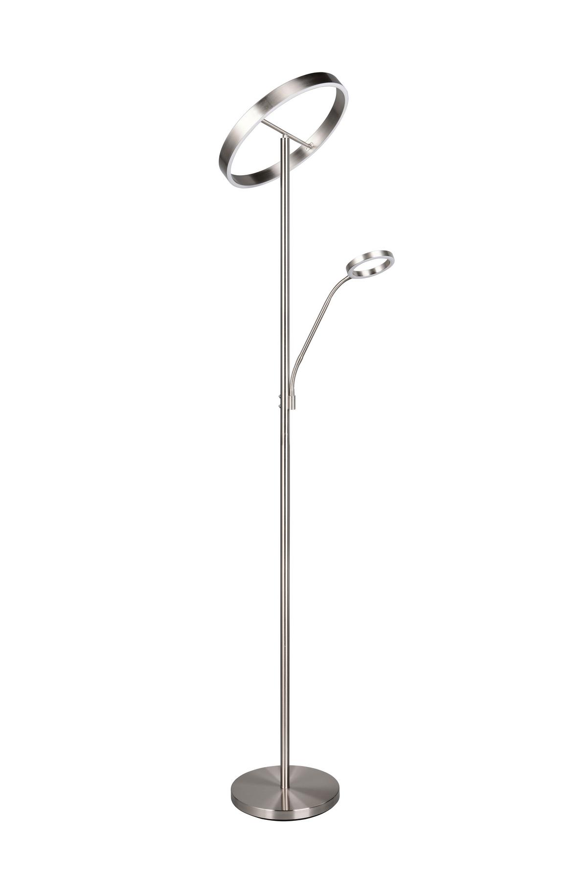 LED-Stehleuchte 449510207 Willis - Nickelfarben, Design, Metall (40/180cm) - Trio Leuchten
