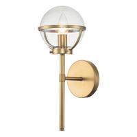 Bad-Wandleuchte IP44 Messingfarben - Messingfarben, Design, Glas/Metall (15.6/40.3/19cm) - Elstead Lighting