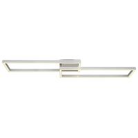 Led-deckenleuchte 67209-45d - Silberfarben/Opal, Design, Kunststoff/Metall (119,5/25,5/10cm) - Globo
