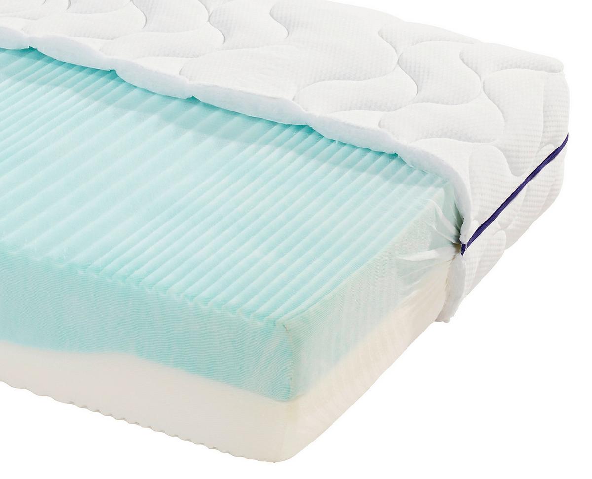 Komfortschaummatratze Ergo Duo 180x200cm Mittelfest - Weiß, Textil (180/200cm) - Primatex