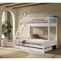 ETAGENBETT Forrest Weiß 90/140x200cm - Weiß/Naturfarben, MODERN, Holz (90/140/200cm) - Vipack