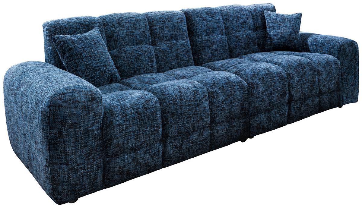 Viersitzer-Sofa Bosco, Blau B: 300 cm - Blau/Schwarz, MODERN, Textil (300/87/120cm) - Livetastic