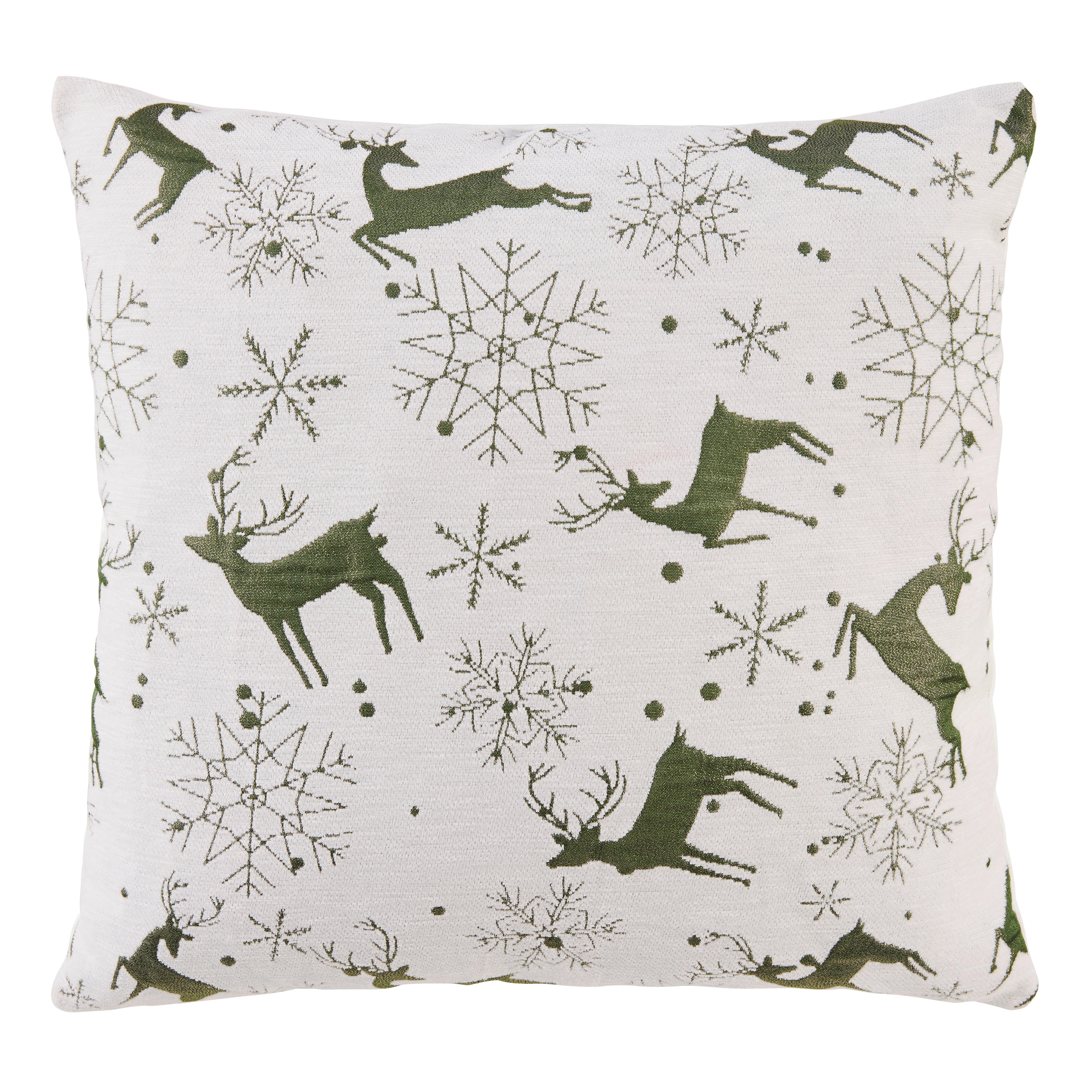 ZIERKISSEN TROMSO - Weiß/Grün, ROMANTIK / LANDHAUS, Textil (43/43cm) - James Wood