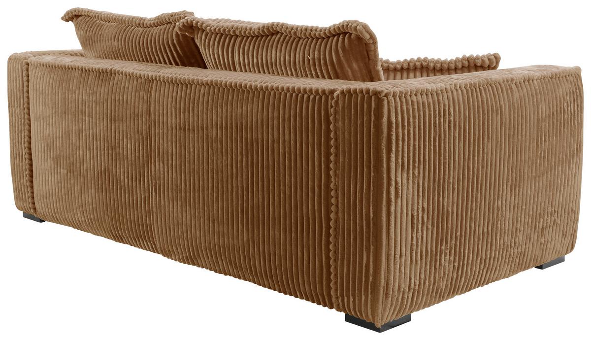 Sofa Modena Inkl. Kissen Rostfarben, B: 223 Cm - Rostfarben/Schwarz, Design, Textil (223/95/121cm) - MID.YOU