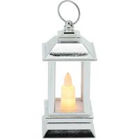 LED-LATERNE LED, silberfarben - Silberfarben, Basics, Kunststoff (4.1/4.1/9cm)