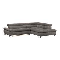 Ecksofa Gemini Braun, B: 312cm - Chromfarben/Braun, KONVENTIONELL, Textil (312/234cm)