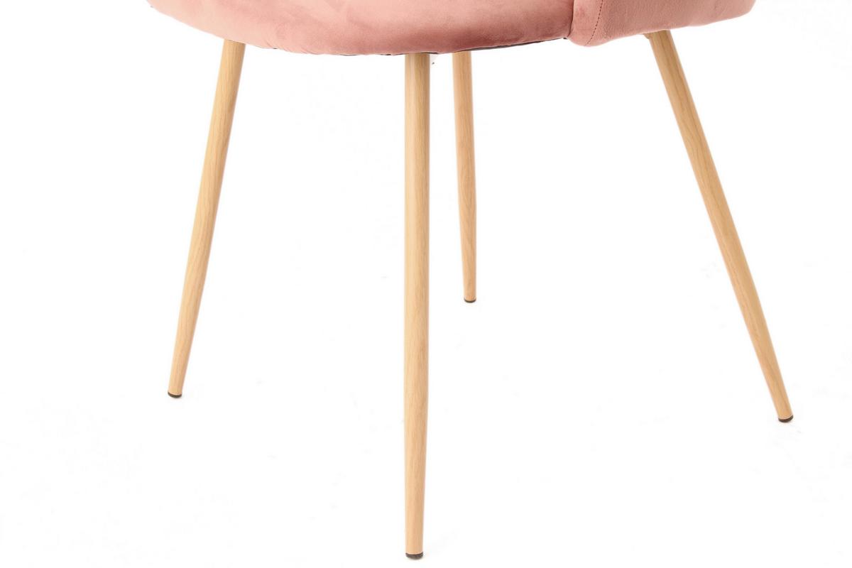 Schalenstuhl Celina Rosa Gepolstert 2er-Set - Rosa, Design, Kunststoff/Metall (54/84/56cm) - Kayoom